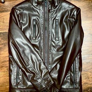 Brown Leather Calvin Klein Jacket